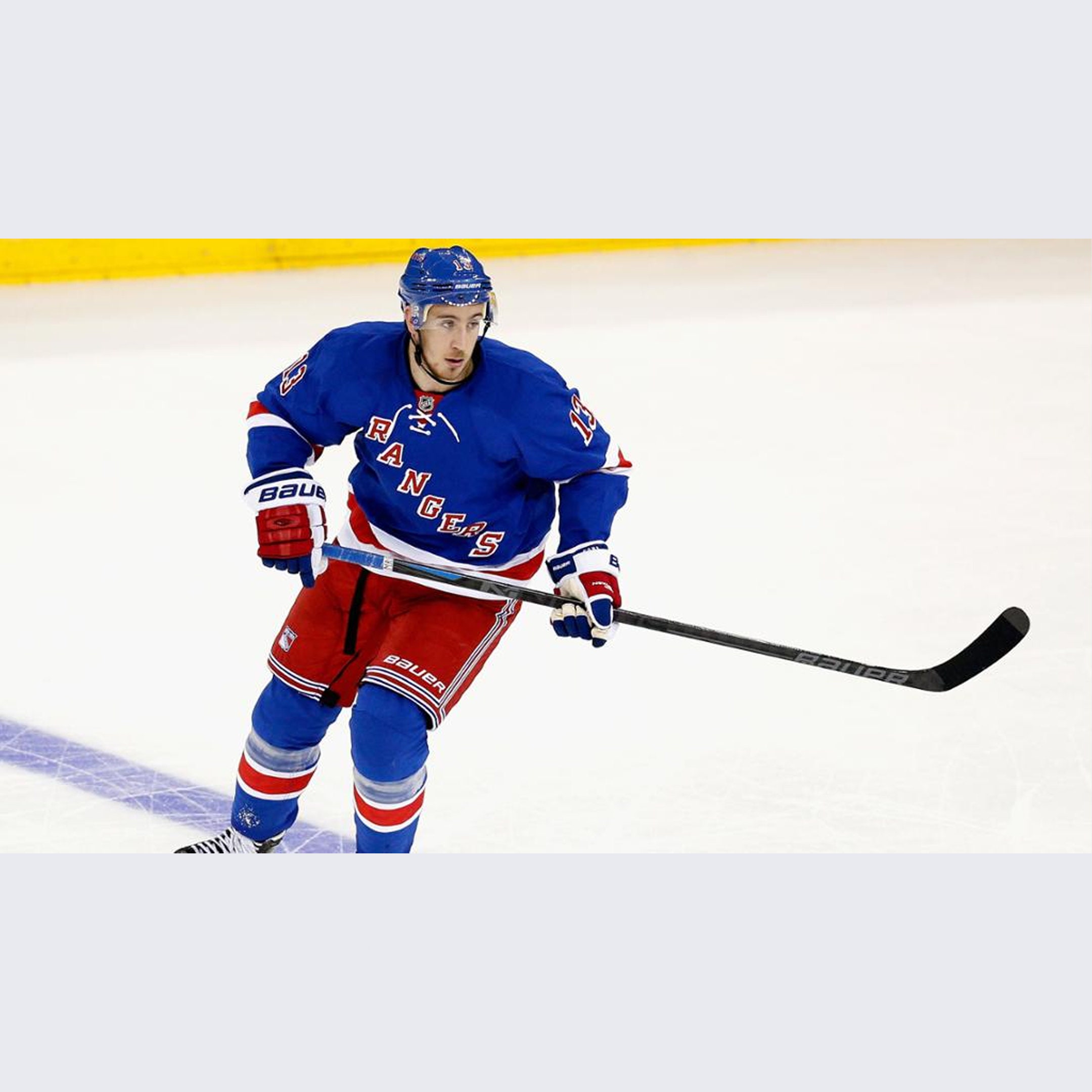 HolySport New York Rangers Kevin Hayes Reebok NHL Hockey Jersey Red White Blue Uniform Shirt Number 13 Men s Size Small