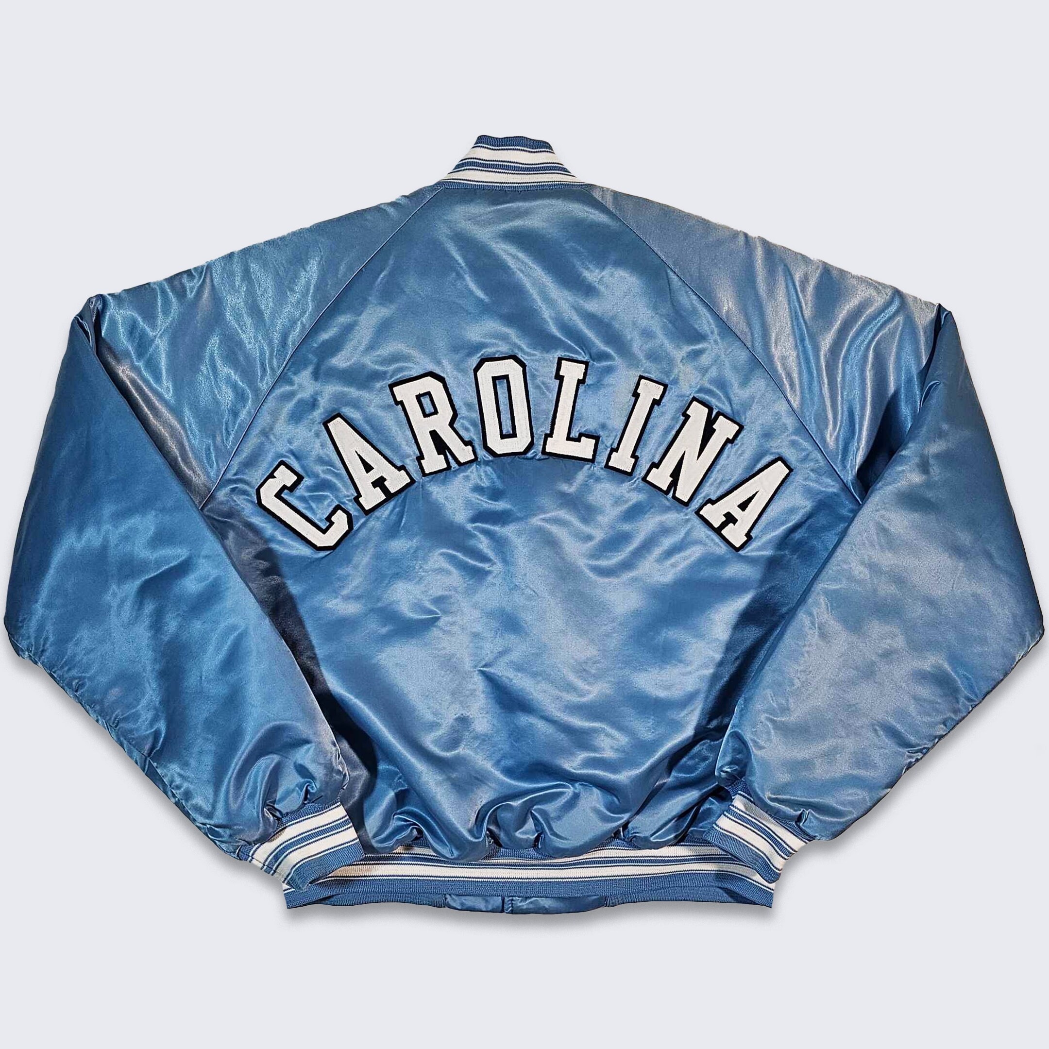 North Carolina Tar Heels Vintage 80s Chalk Line Satin Bomber