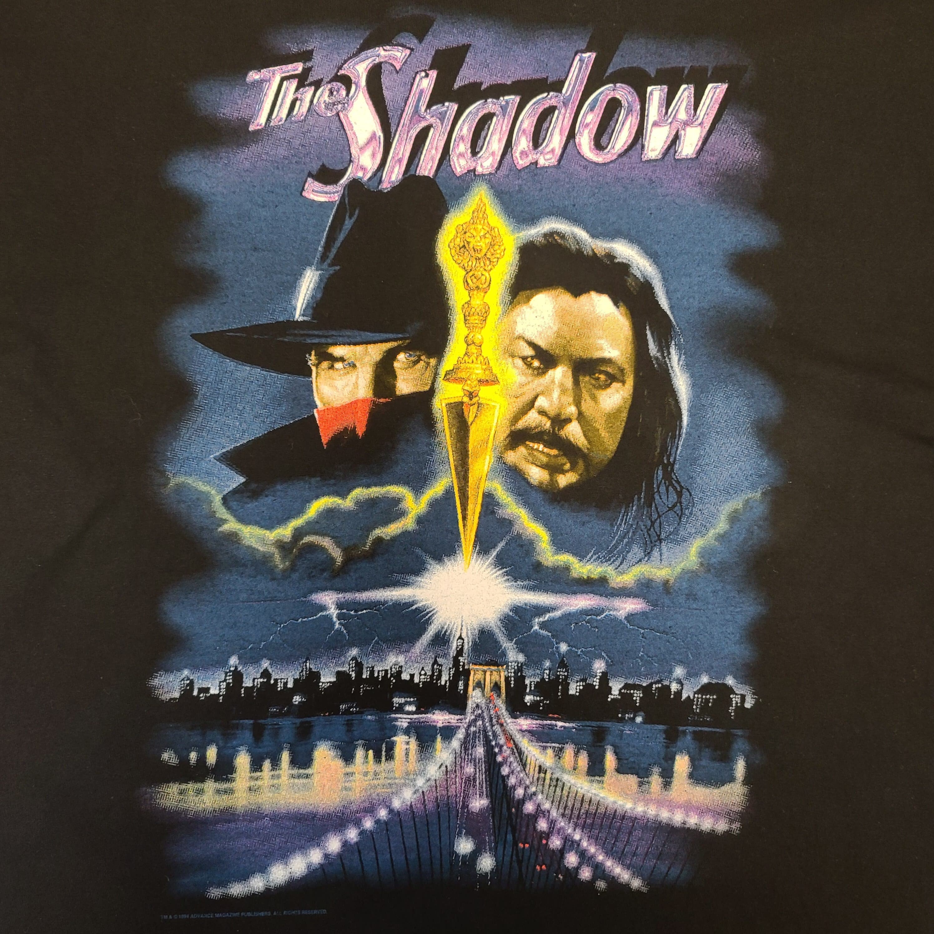 The Shadow Vintage 90s Movie Promo TShirt Black Single Etsy