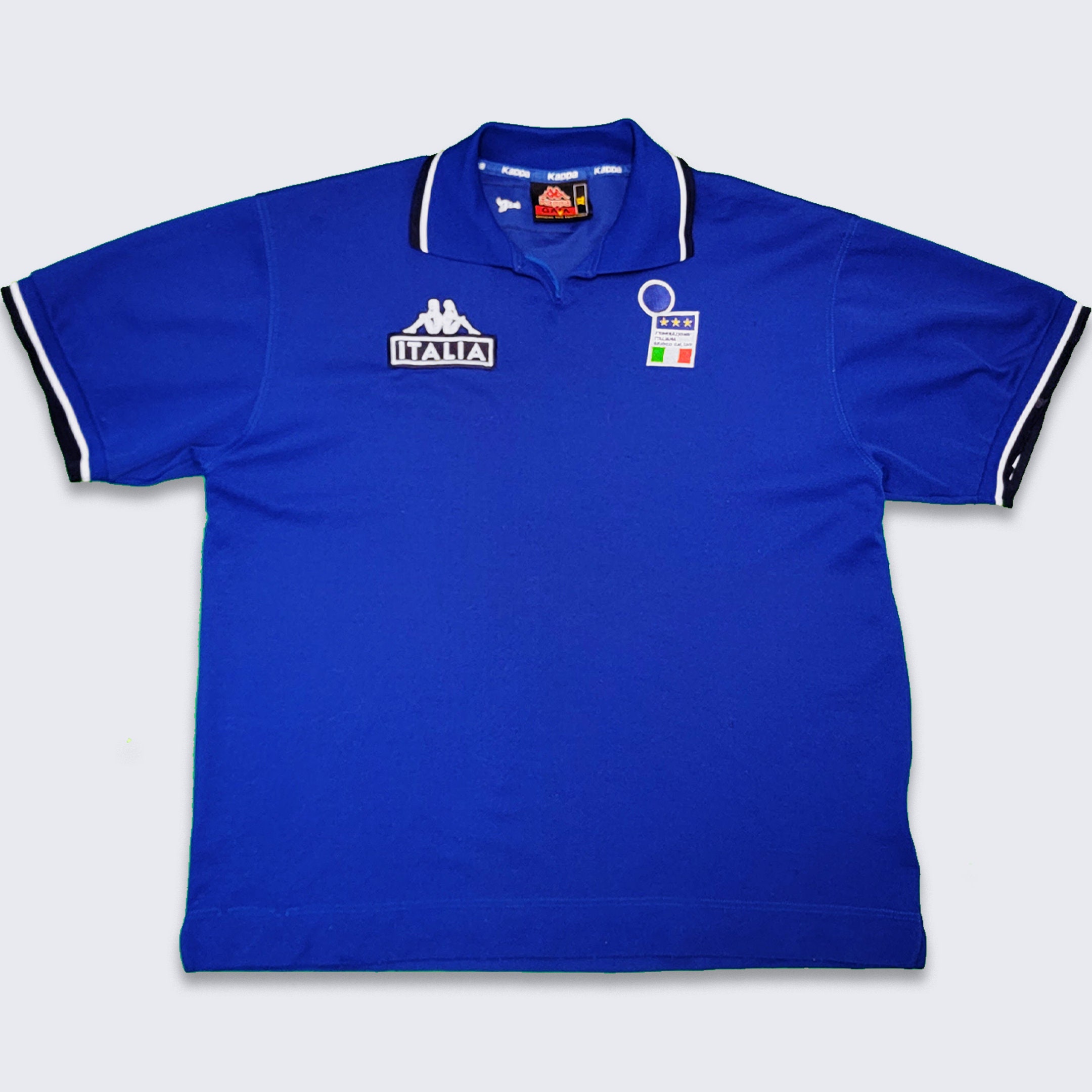 Leraren dag Veroveren pakket Italy Vintage Kappa Soccer Polo Shirt Blue Athletic Collared - Etsy