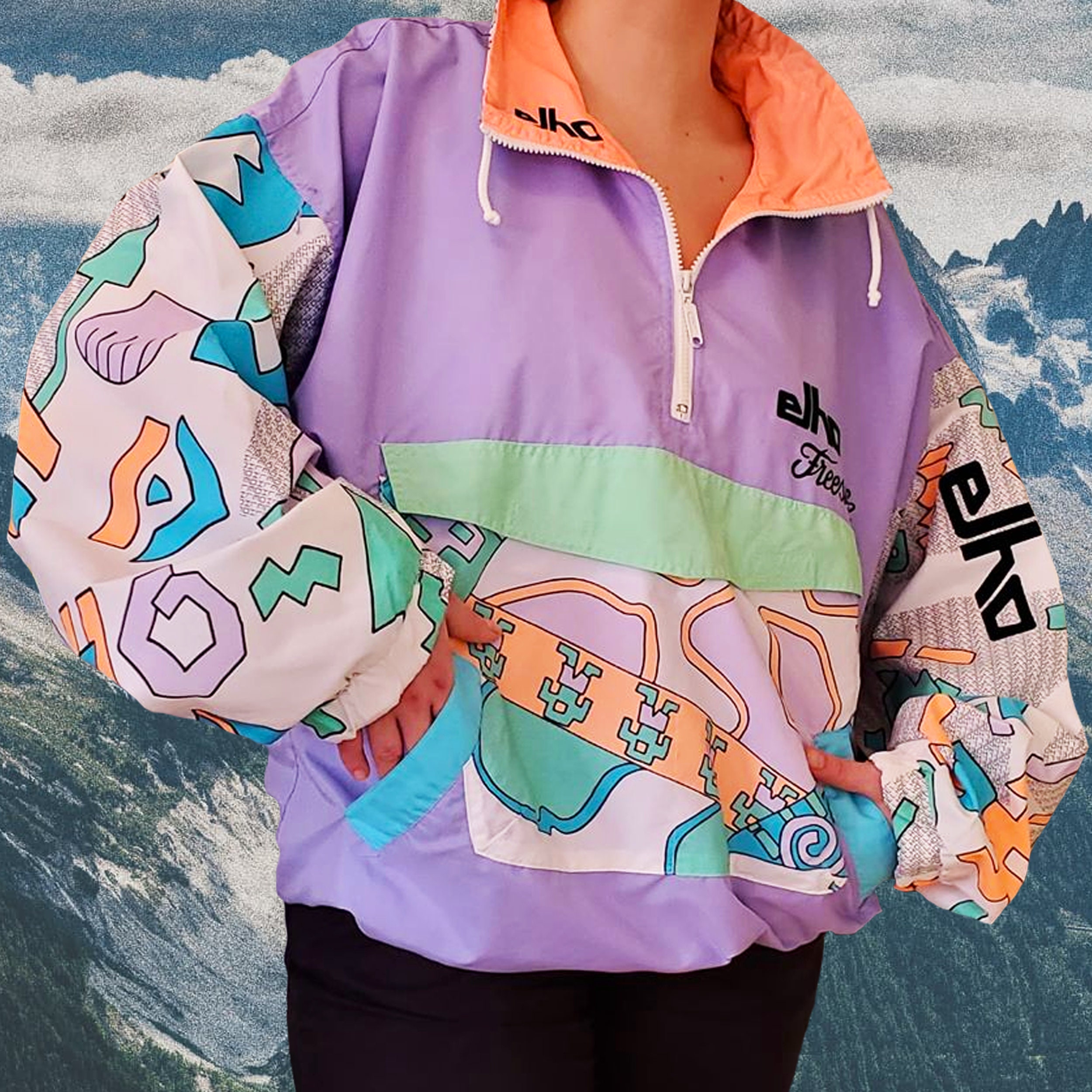 Vintage Elho Freestyle Snow Ski Jacket Neon Colors - Etsy