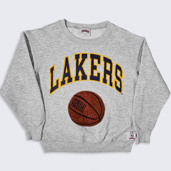 Los Angeles Lakers Vintage 90s Nutmeg Mills Sweatshirt - NBA Official Licensed Product - Made in USA - Men's : Medium ( M ) - FREE Shipping