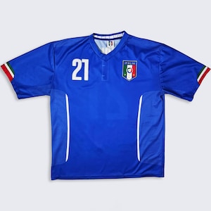 Italy National Team Andrea Pirlo Soccer Jersey - Blue Color Home