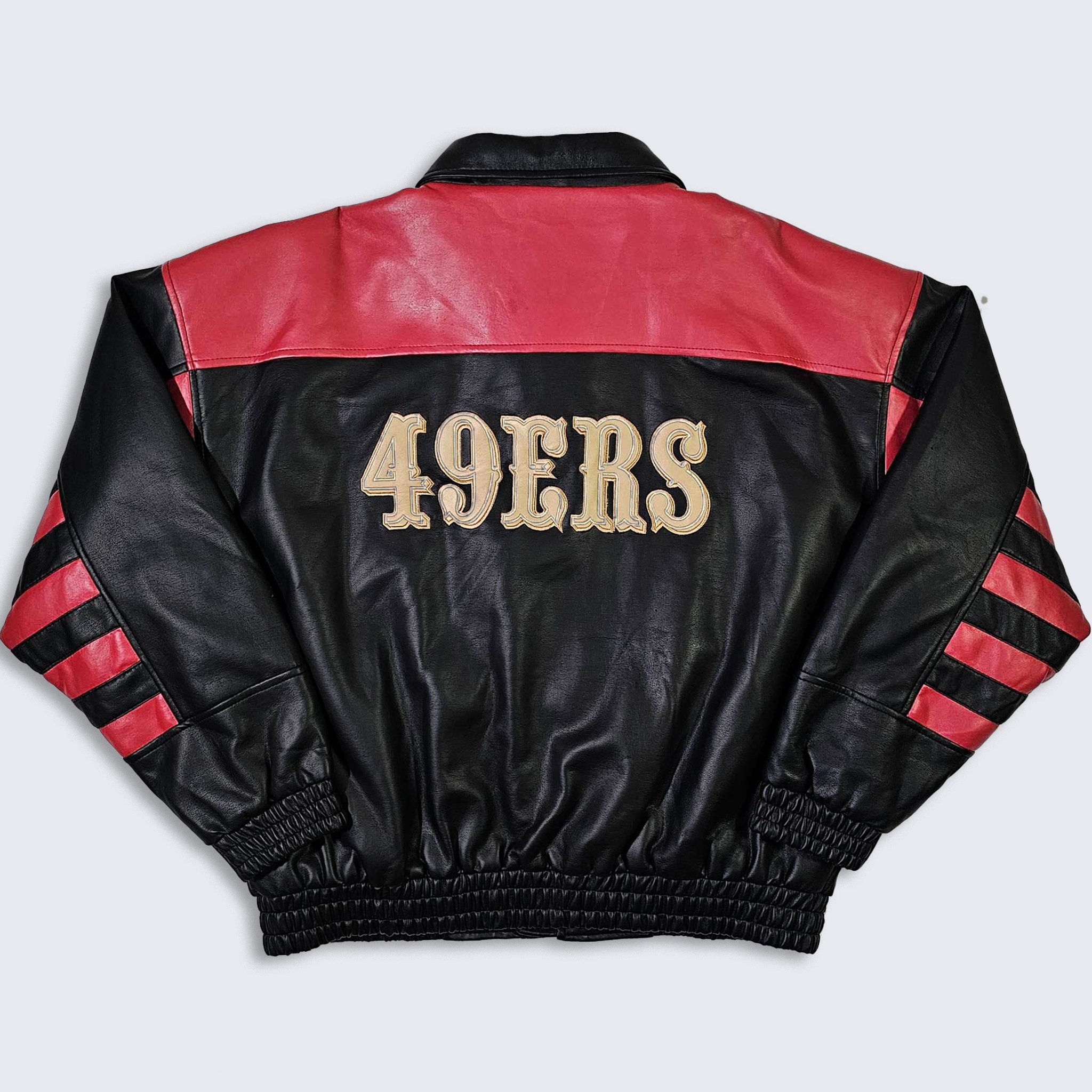 San Francisco 49ers Vintage 90s Game Day Leather Jacket San Francisco 49ers Vintage 90s Game Day Leather Jacket