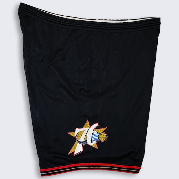 Philadelphia 76ers Vintage 90s Champion Basketball Shorts - Black