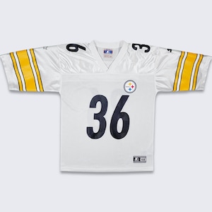 Pittsburgh Steelers Vintage 90s Jerome Bettis Starter Football Jersey - NFL White Yellow Black Shirt - Size Men&#39;s : Large - FREE SHIPPING