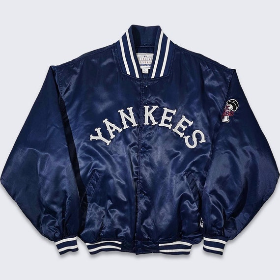 New York Black Yankees Vintage 90s Starter Satin Bomber Jacket - Negro League Baseball Coat - Satchel Paige  Size Men's Large  FREE Shipping