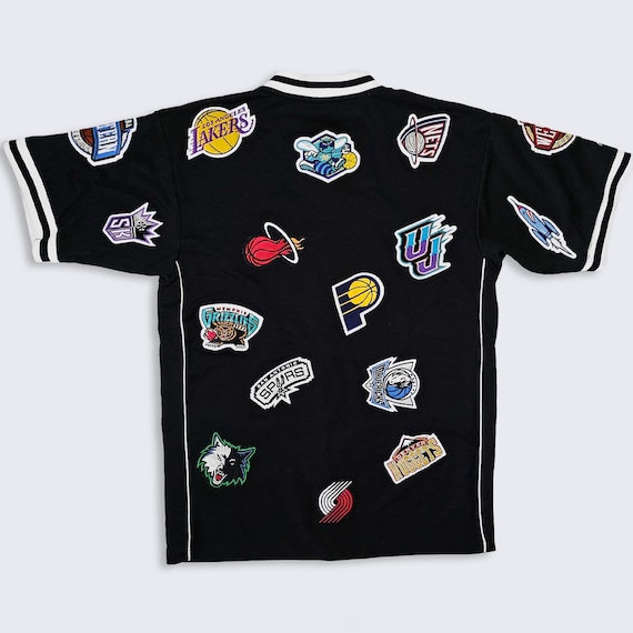 NBA Patches Vintage Y2K Majestic Warm up Jersey Shirt - Black NBA