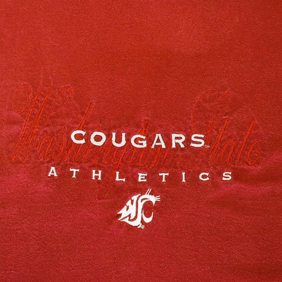 Washington State Cougars Vintage 90s Pro Player T-Shirt - Maroon Red Single Stitch Tee - Men's Size 2XL - FREE SHIPPING -