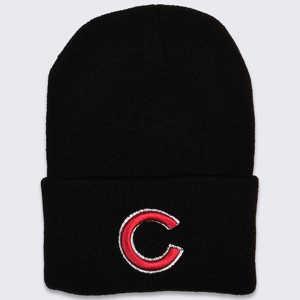 Bonnet noir vintage des Cubs de Chicago - tout neuf sans étiquette - casquette tête de mort tuque de baseball MLB - taille unique - livraison gratuite
