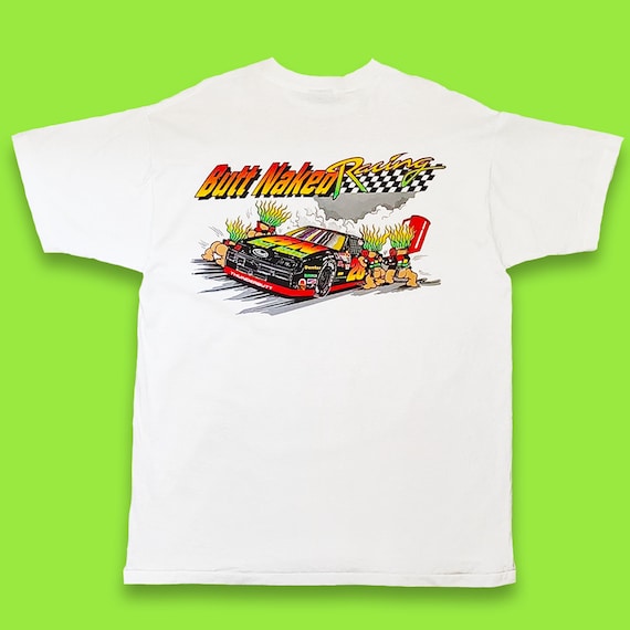 Vintage Butt Naked Nascar Racing Trolls Shirt