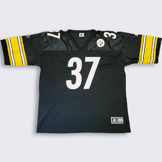 Pittsburgh Steelers Vintage 90s Carnell Lake Starter Football Jersey - Black and Yellow Jersey Shirt - Men's Size XXL/2XL - Free Shipping!!!