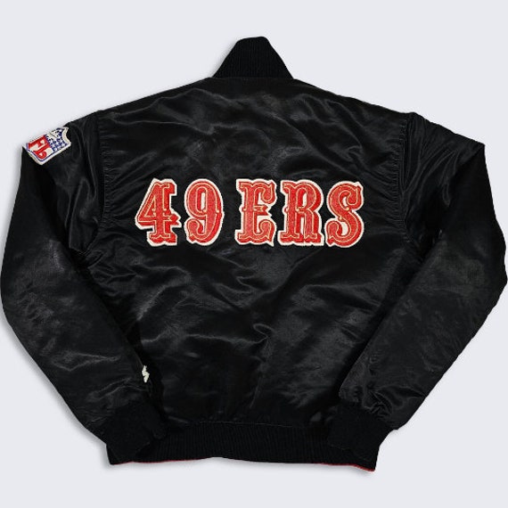 『希少』スターター　80s NFL FORTY NINERS ヤンキースタジャン Like New!! Vintage 80s San Francisco 49ers NFL Bomber Satin Jacket