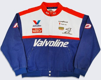 Nascar Vintage Johnny Benson Racing Jacket - Winston Cup - Valvoline - Racing Champions Apparel - Men's size Large - FREE SHIPPING
