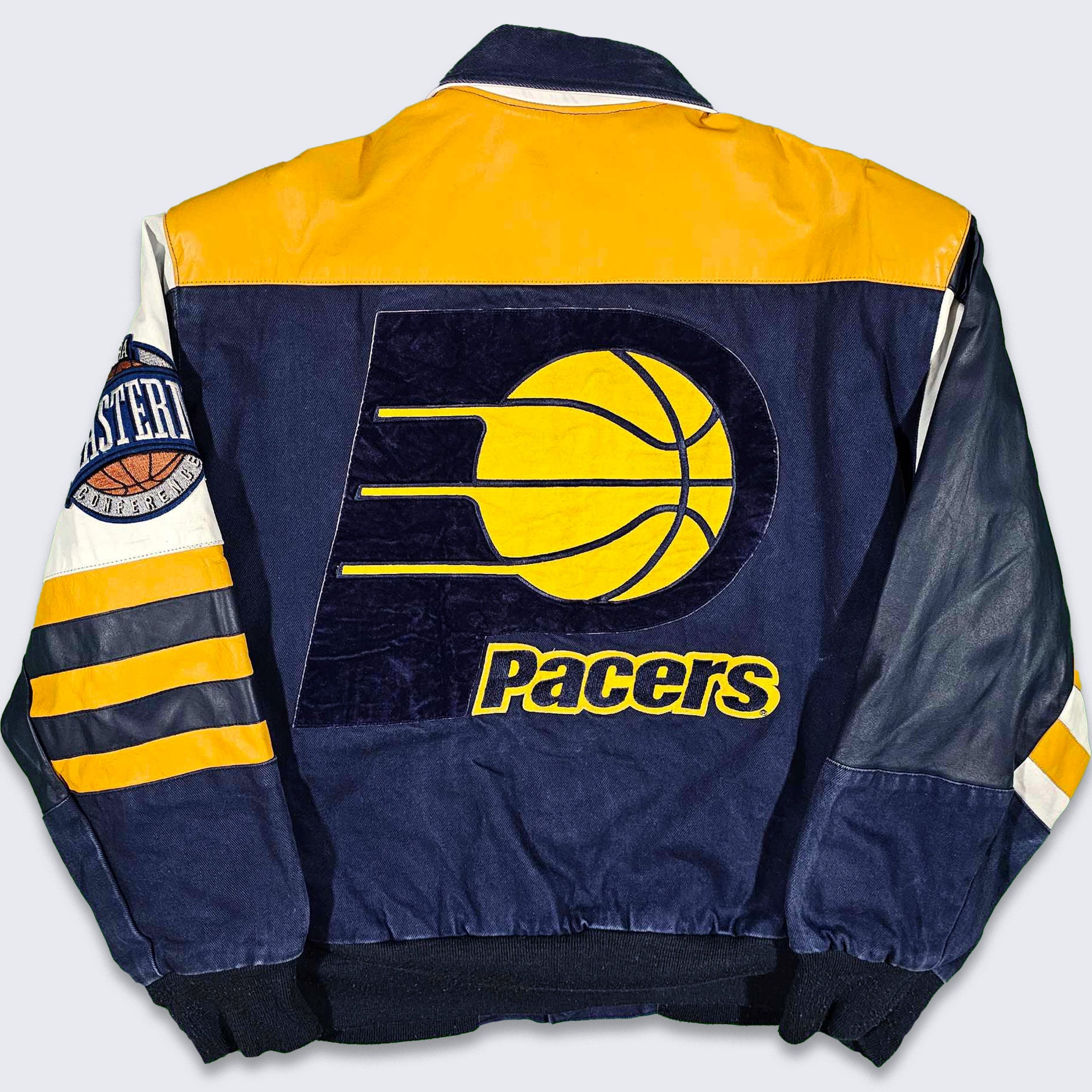 Majestic Indiana Pacers NBA Basketball Warm- Up Jacket Youth XL Sewn Logo