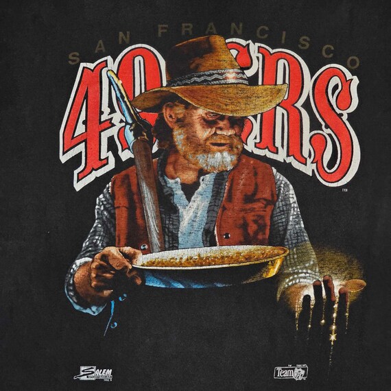 San Francisco 49ers Vintage 90s Miner T-shirt - Dave Gardner Art