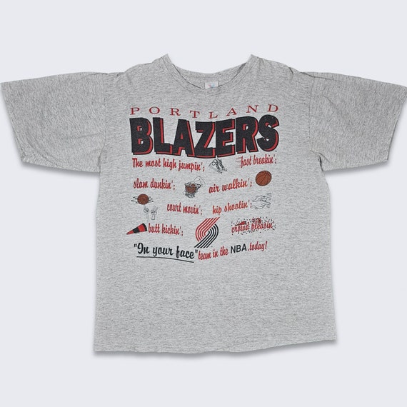 American Classic 90s Portland Trail Blazers Vintage NBA Crewneck Sweatshirt. Made in The USA. Stitched Graphic.