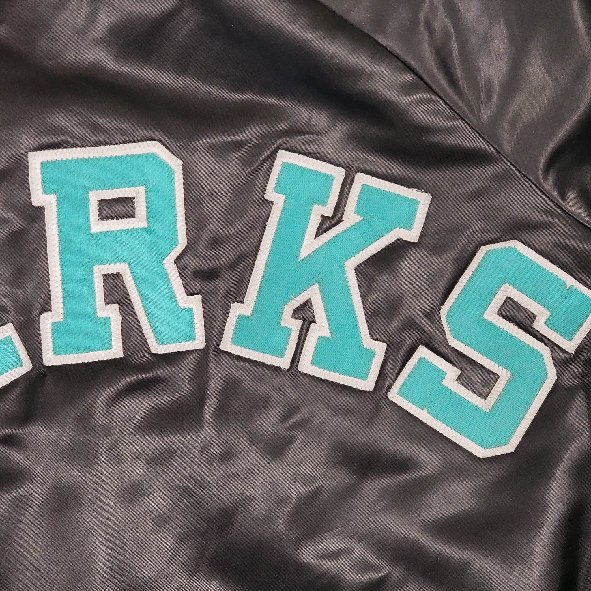 San Jose Sharks Vintage 90s Chalk Line Satin Bomber Jacket San Jose Sharks Vintage 90s Chalk Line Satin Bomber Jacket