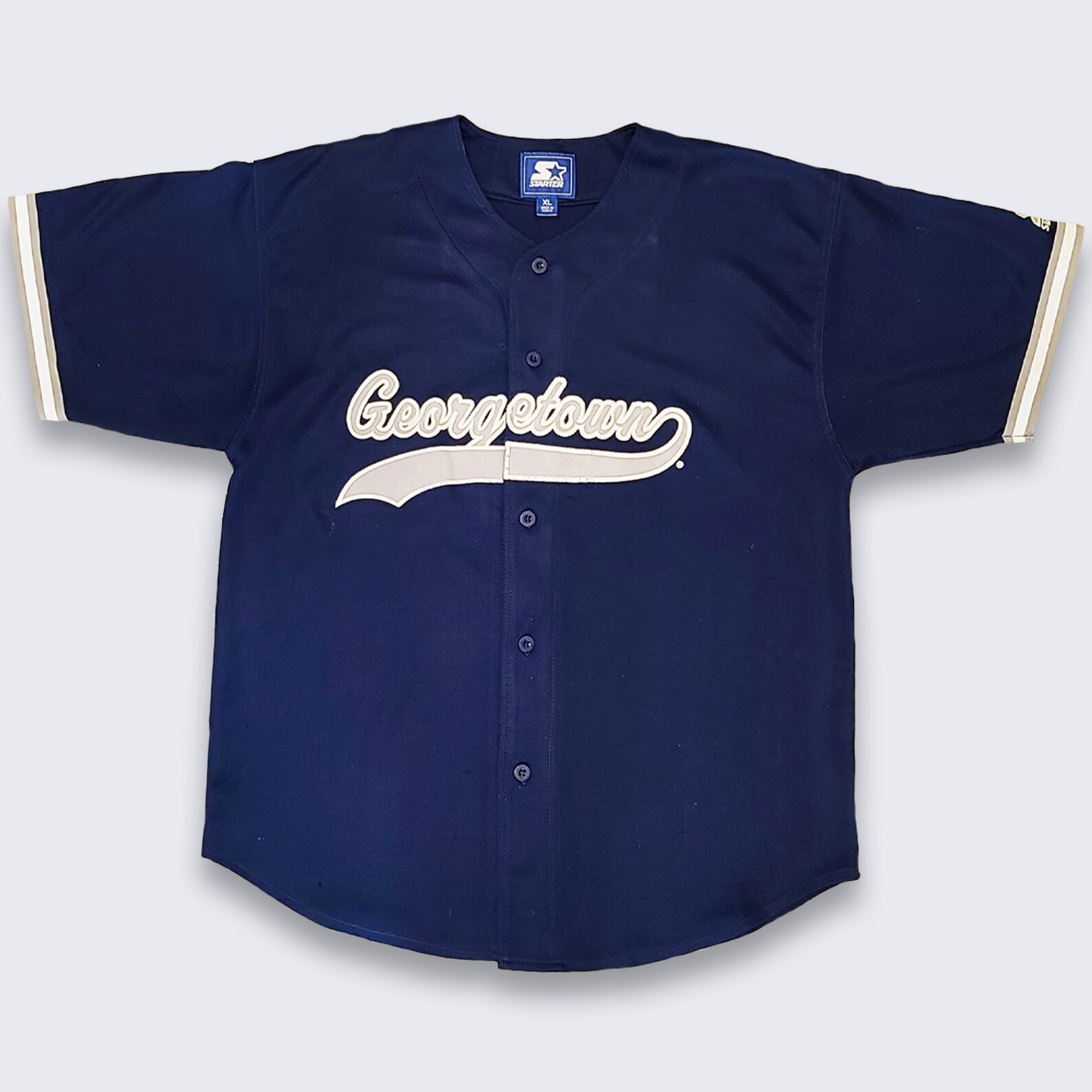 Hoyas Vintage 90s Starter Baseball Jersey XL Etsy