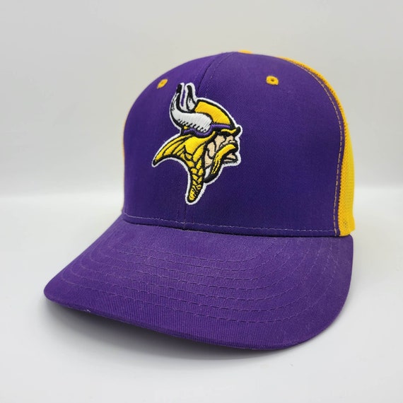 Minnesota Vikings Reebok Trucker Snapback Hat - NFL Football Baseball Cap - Stitched on Logos - Mesh - One Size Fits All - FREE SHIPPING