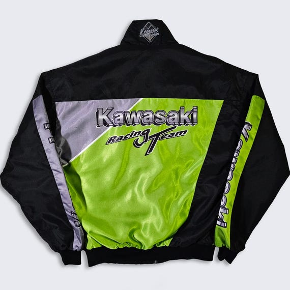 Kawasaki Racing Team Vintage Racing Moto Bike Jacket - Kenny