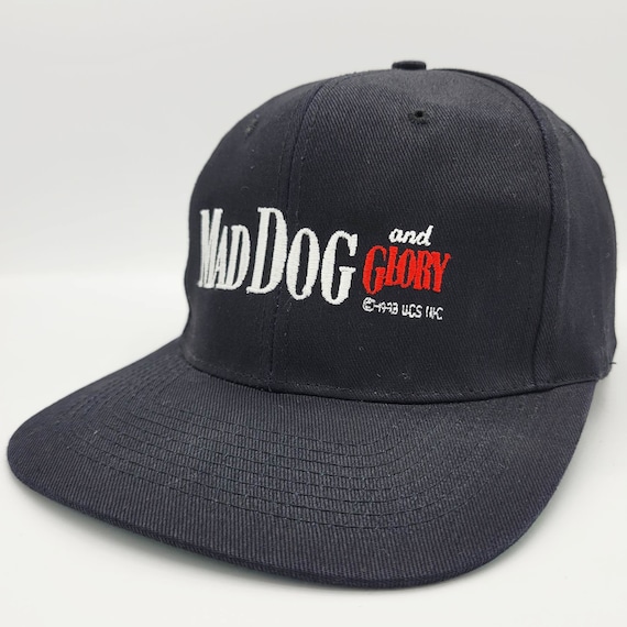 Mad Dog & Glory Vintage 90s Movie Snapback Hat- DeNiro - Bill Murray - Film Black Baseball Cap - Green Under Bill - One Size - FREE SHIPPING