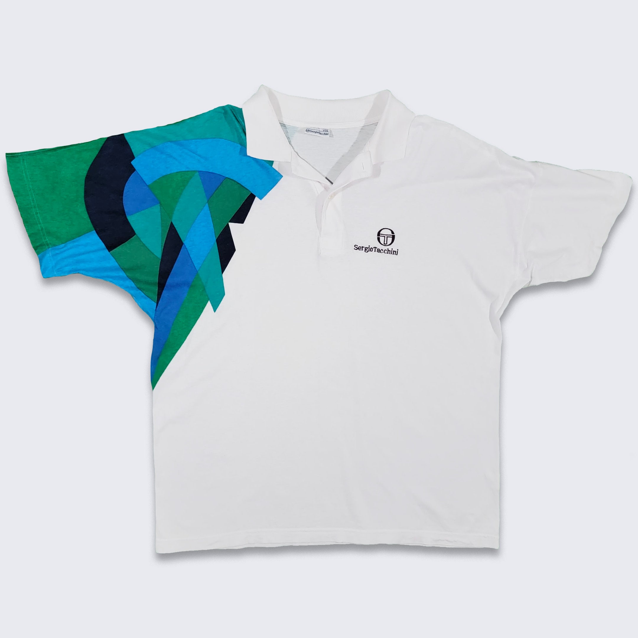 Sergio Tacchini Vintage 90s Tennis Polo Shirt- Cosido en el