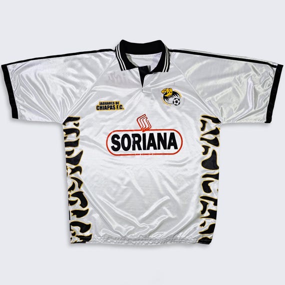Jaguares de Chiapas FC Vintage Mexico League Soccer Jersey - Liga Premier - Soriana & Superior Sponsors - Men's Size : XL - Free Shipping