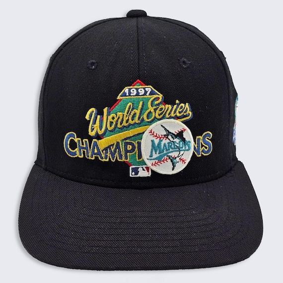Florida Marlins Vintage 90s New Era World Series Snapback Hat - MLB Genuine Merchandise - 100 % Wool - One Size Fits All - FREE Shipping