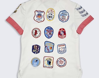 Bowling League Vintage 70s Patches Women's Button Up Shirt