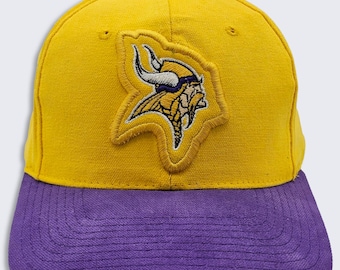 Minnesota Vikings Vintage 90s Starter Pro Line Strap Back Hat - Yellow & Purple Baseball Style Cap - NFL Pro Line - One Size - FREE SHIPPING