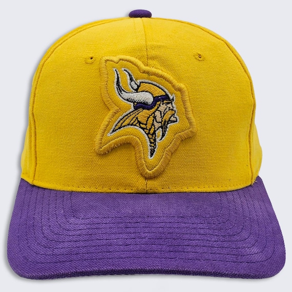 Minnesota Vikings Vintage 90s Starter Pro Line Strap Back Hat - Yellow & Purple Baseball Style Cap - NFL Pro Line - One Size - FREE SHIPPING
