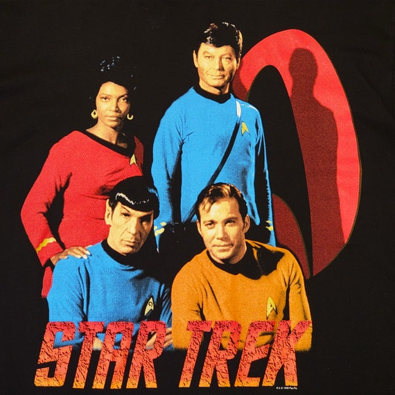 スタートレック ヴィンテージ 90年代 映画Tシャツ - ブラック ツアー 