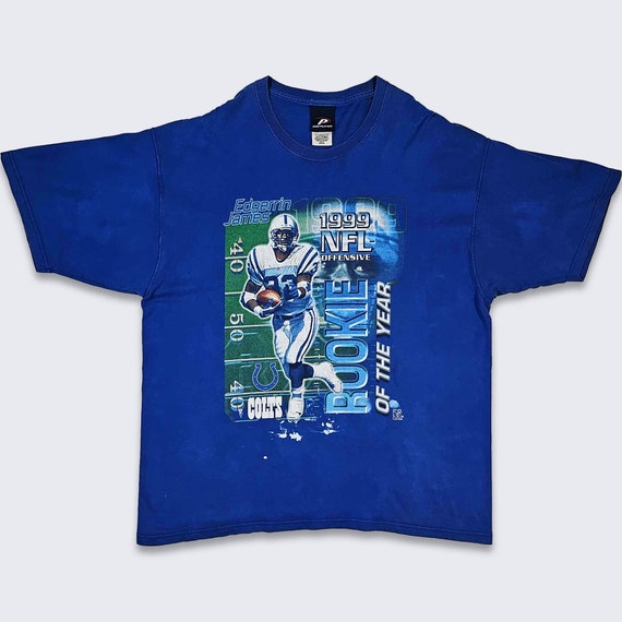 Indianapolis Colts Vintage 90s Edgerrin James T-Shirt - Rookie of the Year - NFL Football Pro Player Tee - Size Men's XL - FREE Shipping