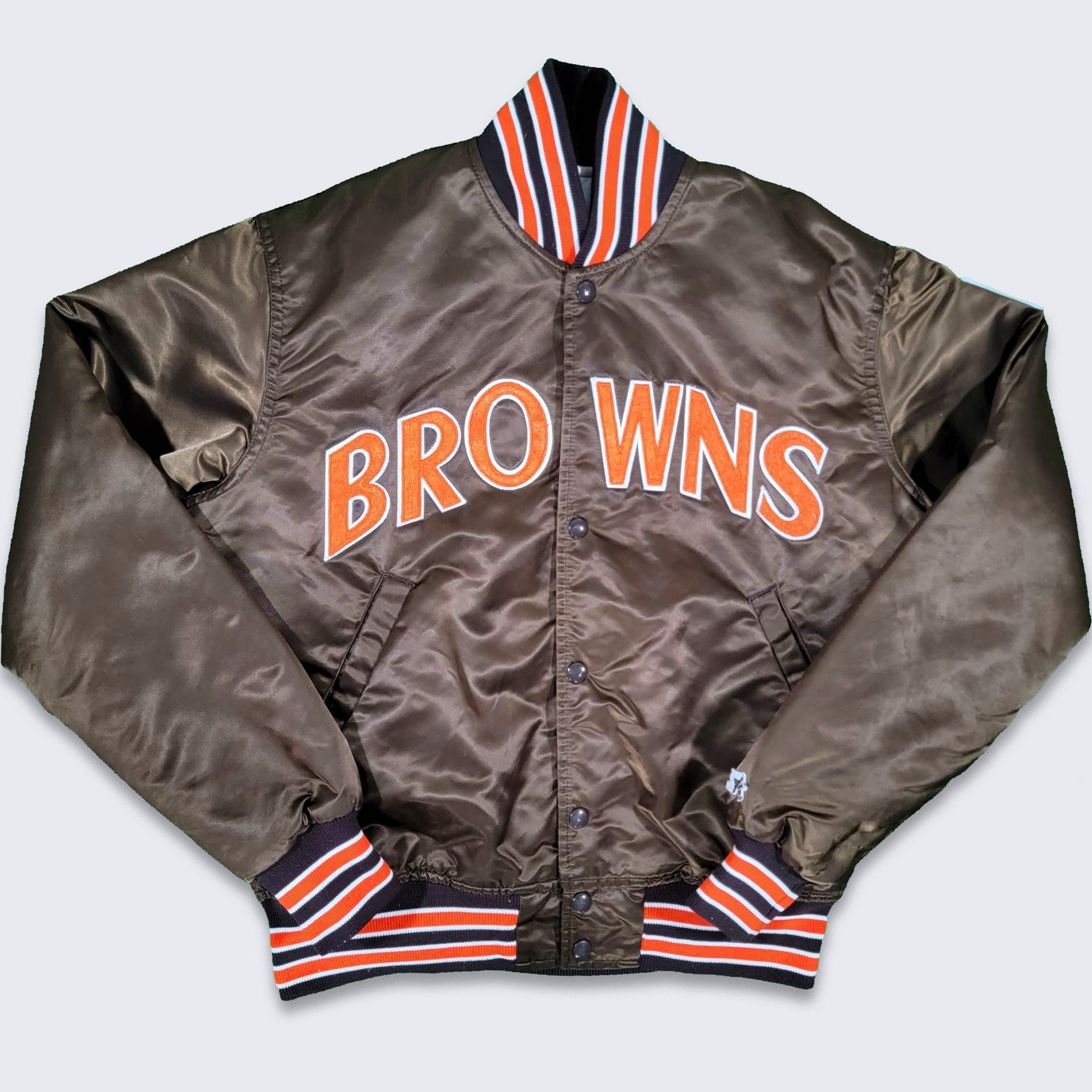Homage x Starter Cleveland Browns Pullover Jacket from Homage. | Officially Licensed Vintage NFL Apparel from Homage Pro Shop.