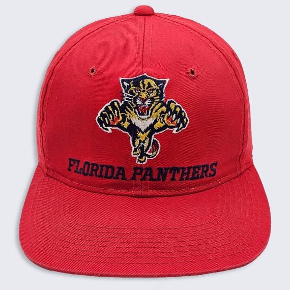 Florida Panthers Vintage 90s Youngan Snapback Hat - Red Color Cap - NHL Officially Licensed Product - One Size Fits All - Free SHIPPING
