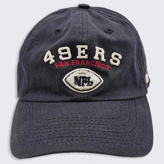 San Francisco 49ers Vintage Puma Dad Strapback Hat - NFL Pro Line - Stitched On Logos - Black Color Cap - One Size Fits All - FREE SHIPPING