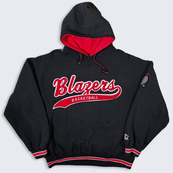 Portland Trail Blazers Vintage 90s Starter Hoodie Sweatshirt - NBA Officially Licensed - Men's Size : Extra Large ( XL ) - Free Shipping