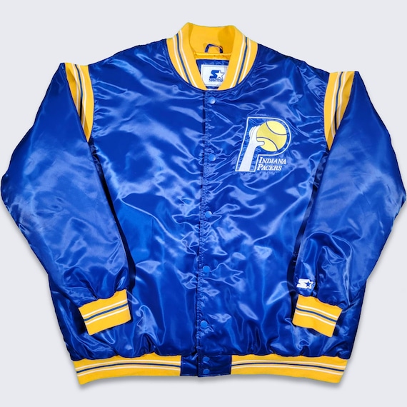 Indiana Pacers Starter Satin Bomber Jacket - NBA Basketball Retro Coat - NW0T - Deadstock - Brand New without Tags - 5XL - FREE Shipping