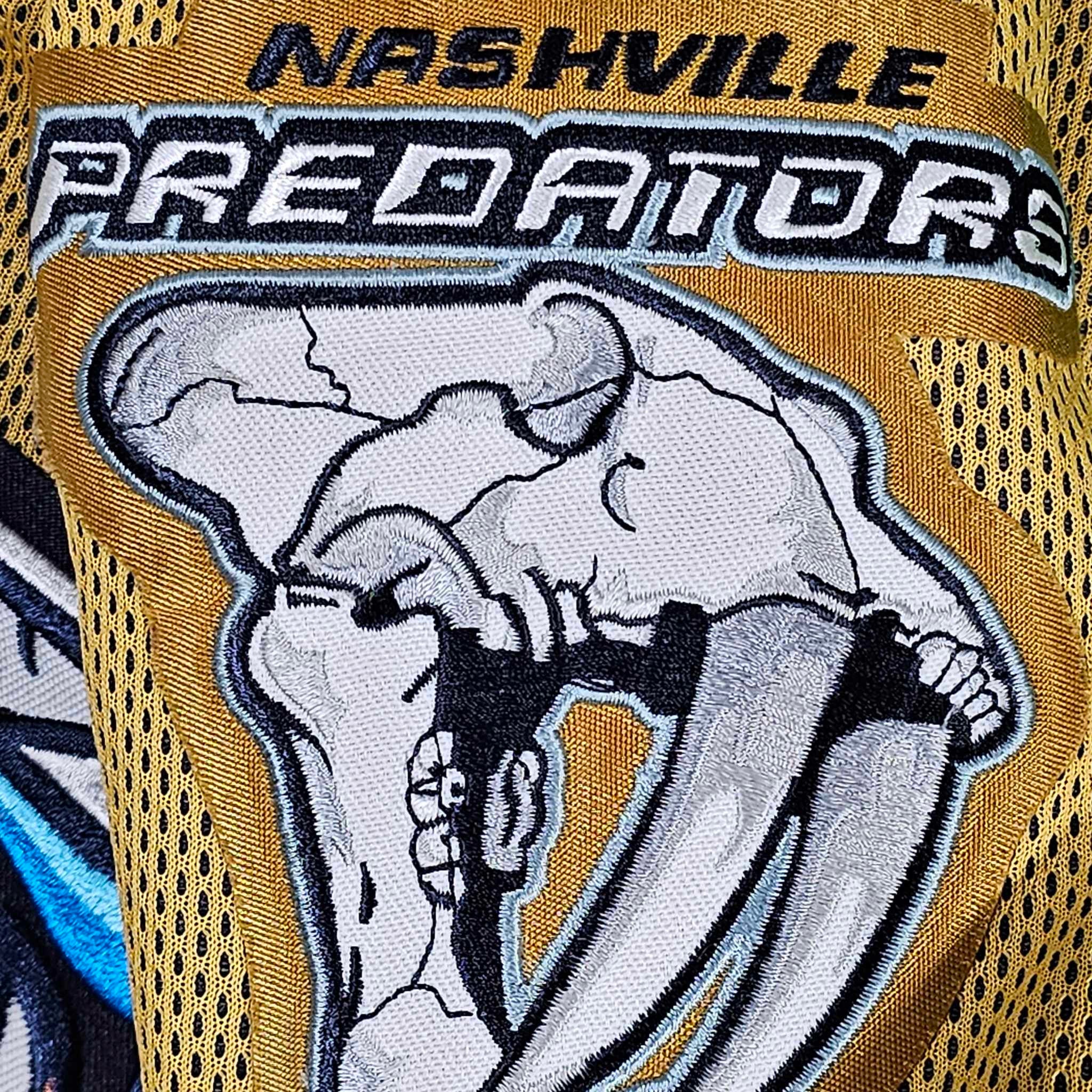 HolySport Nashville Predators Vintage 90s Bauer Hockey Jersey - Sewn Stitched - Nashville Patch on Shoulders - NHL - Size Men's XL 