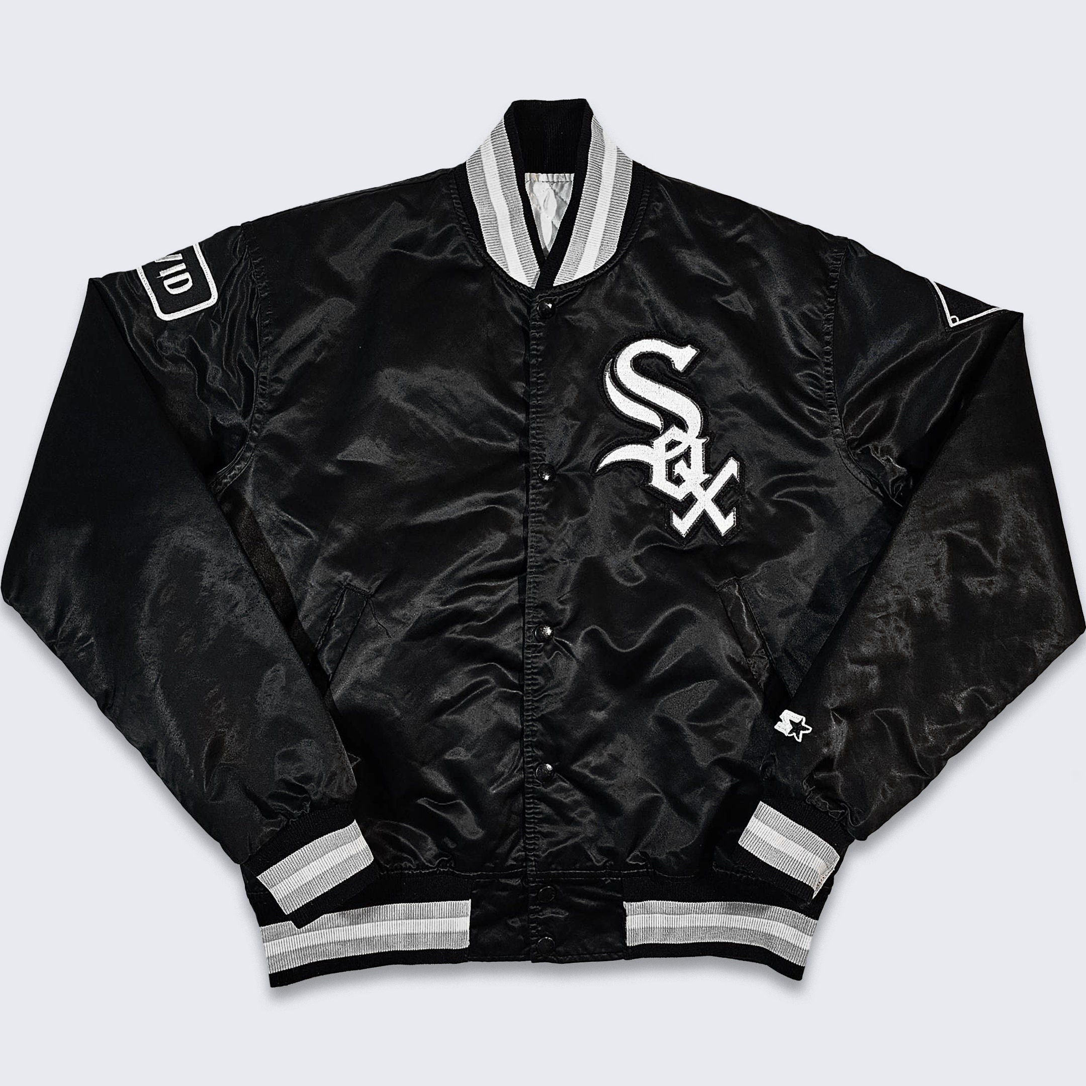 Vintage MLB Chicago White Sox Chalk Locker Line Satin Jacket Men