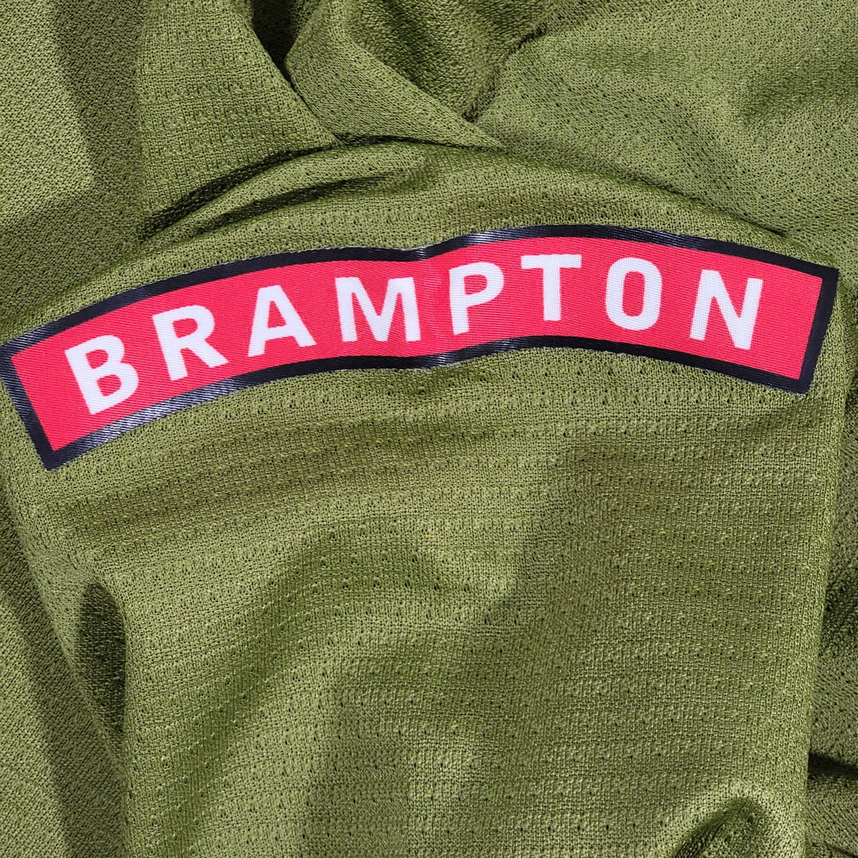 Brampton or North Bay Battalion style Mens Army Jersey XL