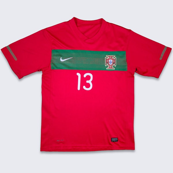 Portugal Eusebio Nike Soccer Jersey - 2010 Red Home Traditional Kit Uniform Shirt - Number 13 - Men's Size Extra Large - Free Shipping