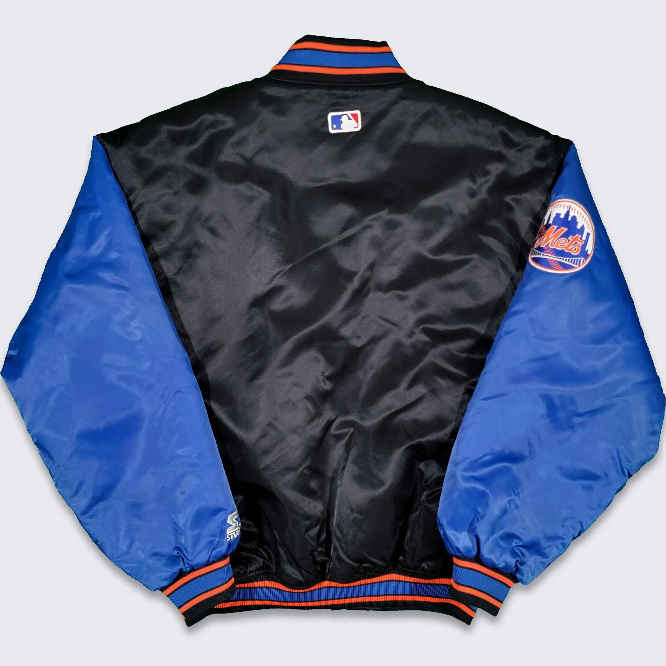 New York Mets Vintage 90s Starter Satin Bomber Jacket - MLB