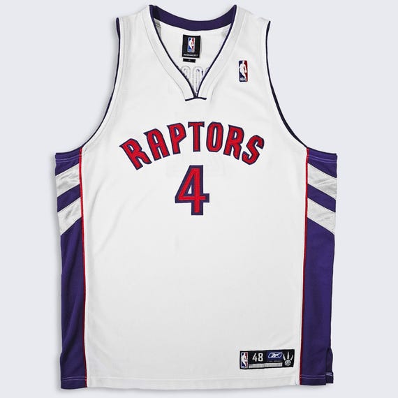 Toronto Raptors Vintage Chris Bosh Reebok Authentic Basketball Jersey - White Color Uniform Shirt - Size Men's : 2XL / XXL - Free Shipping