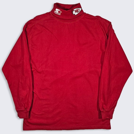 Kansas City Chiefs Vintage 90s Starter Long Sleeve Turtle Neck T-Shirt