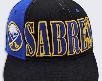 Buffalo Sabres Vintage 90s Starter Snapback Hat - Black Color Cap - NHL Officially Licensed Product - Stitched On - One Size - Free Shipping