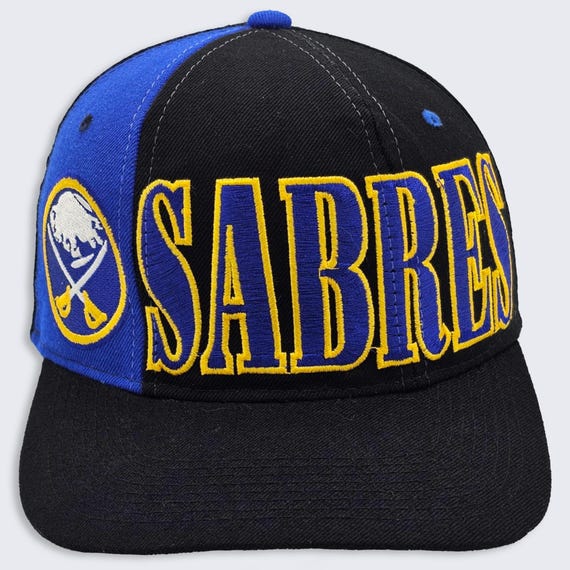 Buffalo Sabres Vintage 90s Starter Snapback Hat - Black Color Cap - NHL Officially Licensed Product - Stitched On - One Size - Free Shipping
