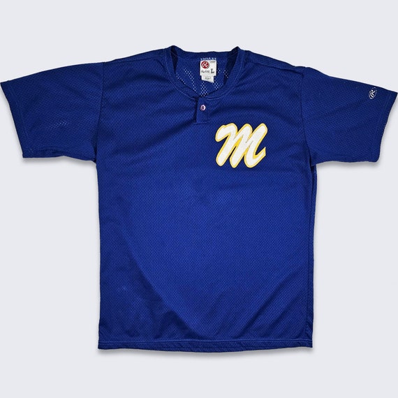 Seattle Mariners Vintage 90s Rawlings Mesh Baseball Jersey - Stitched on Numbers and Letters - Men's Size : Large ( L ) 