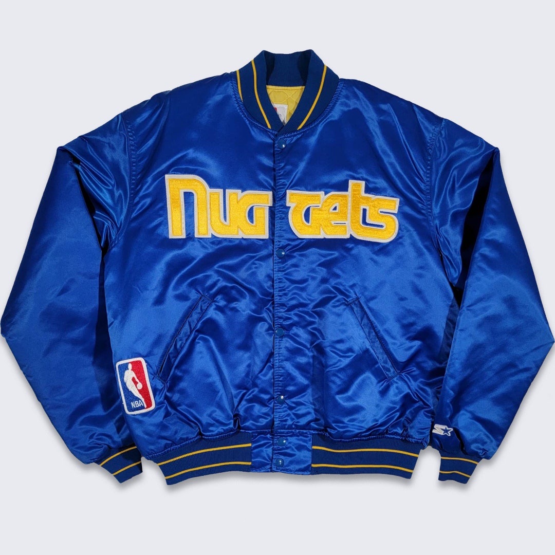 Denver Nuggets Vintage 90s Starter Satin Bomber Jacket NBA Basketball ...